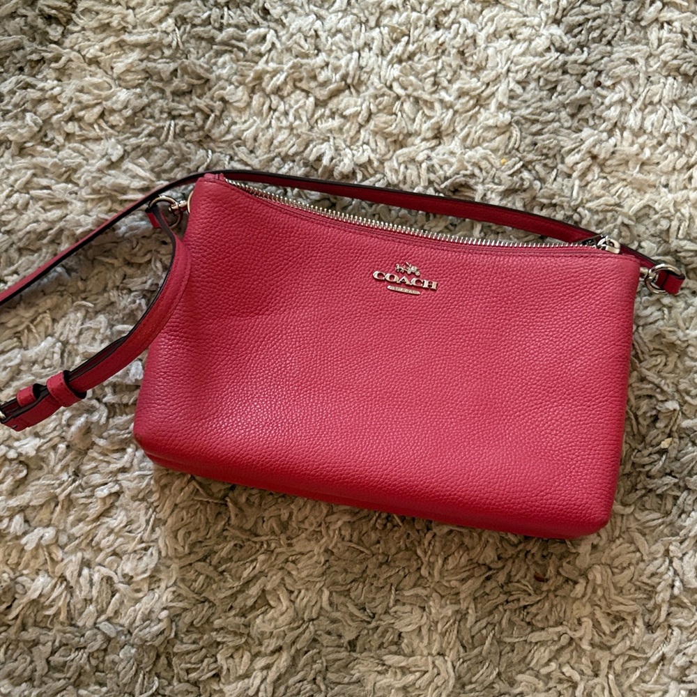 Coach Red Leather Crossbody Bag
